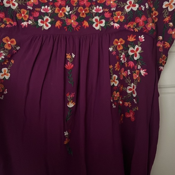 Savanna Jane Purple Embroidered Blouse - Picture 3 of 4